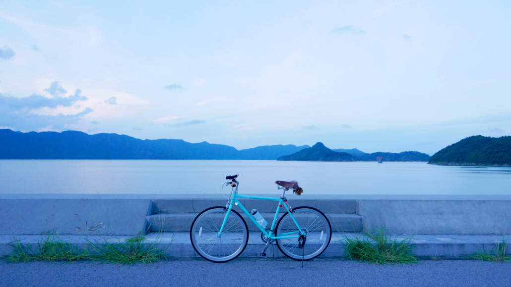 Blå cykel