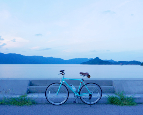 Blå cykel