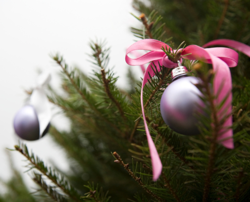 Christmas decorations on a tree